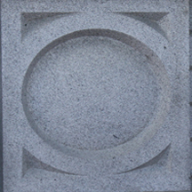 Salt Lake Temple Squared Circle Symbol on Earth Stone